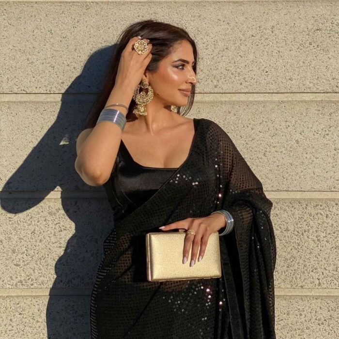 Sequence Saree With Unstitched Blouse