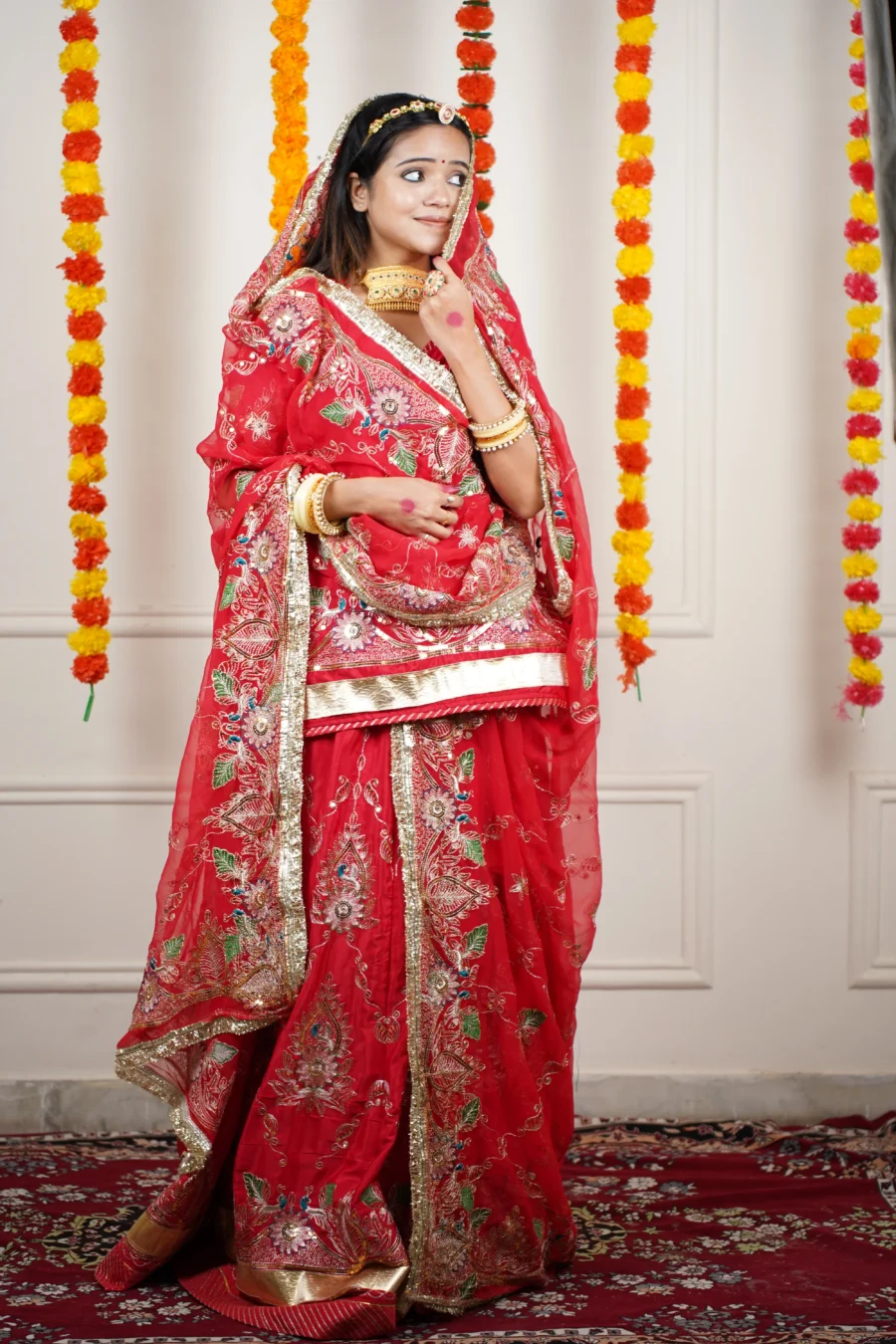 Red Rajputi Poshak – Bridal & Festive Wear