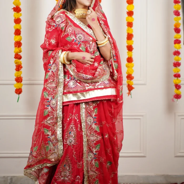 Red Rajputi Poshak – Bridal & Festive Wear