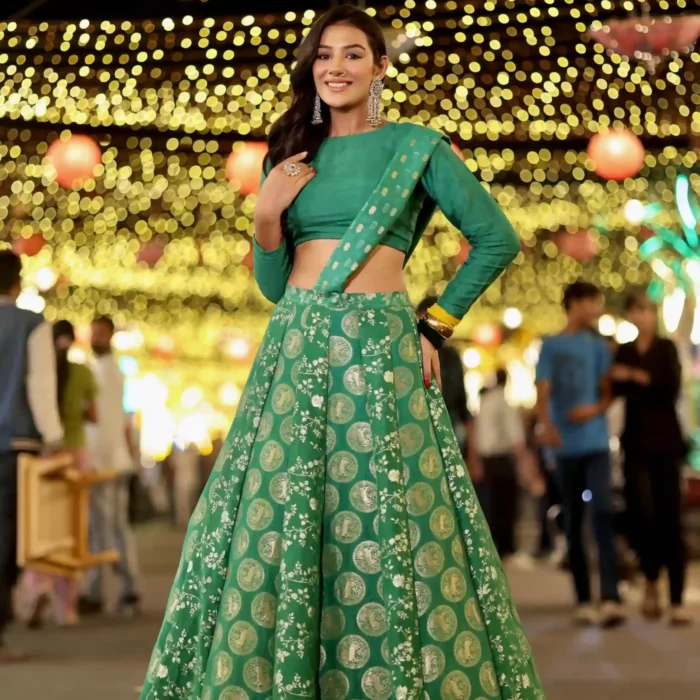 Banarasi Silk Lehenga Brocade With Dupatta