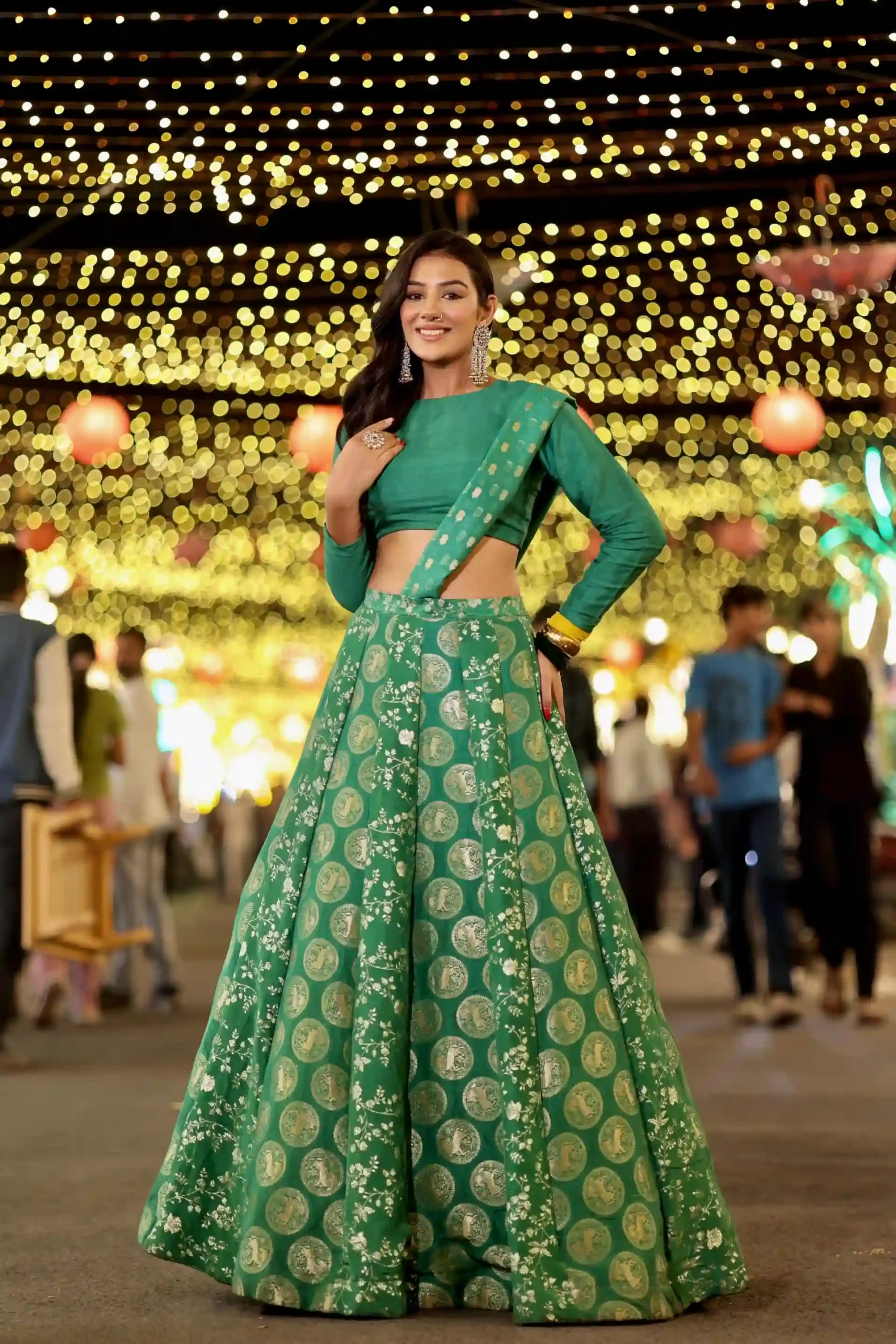 Moss Green Pure Silk Co-ord Set