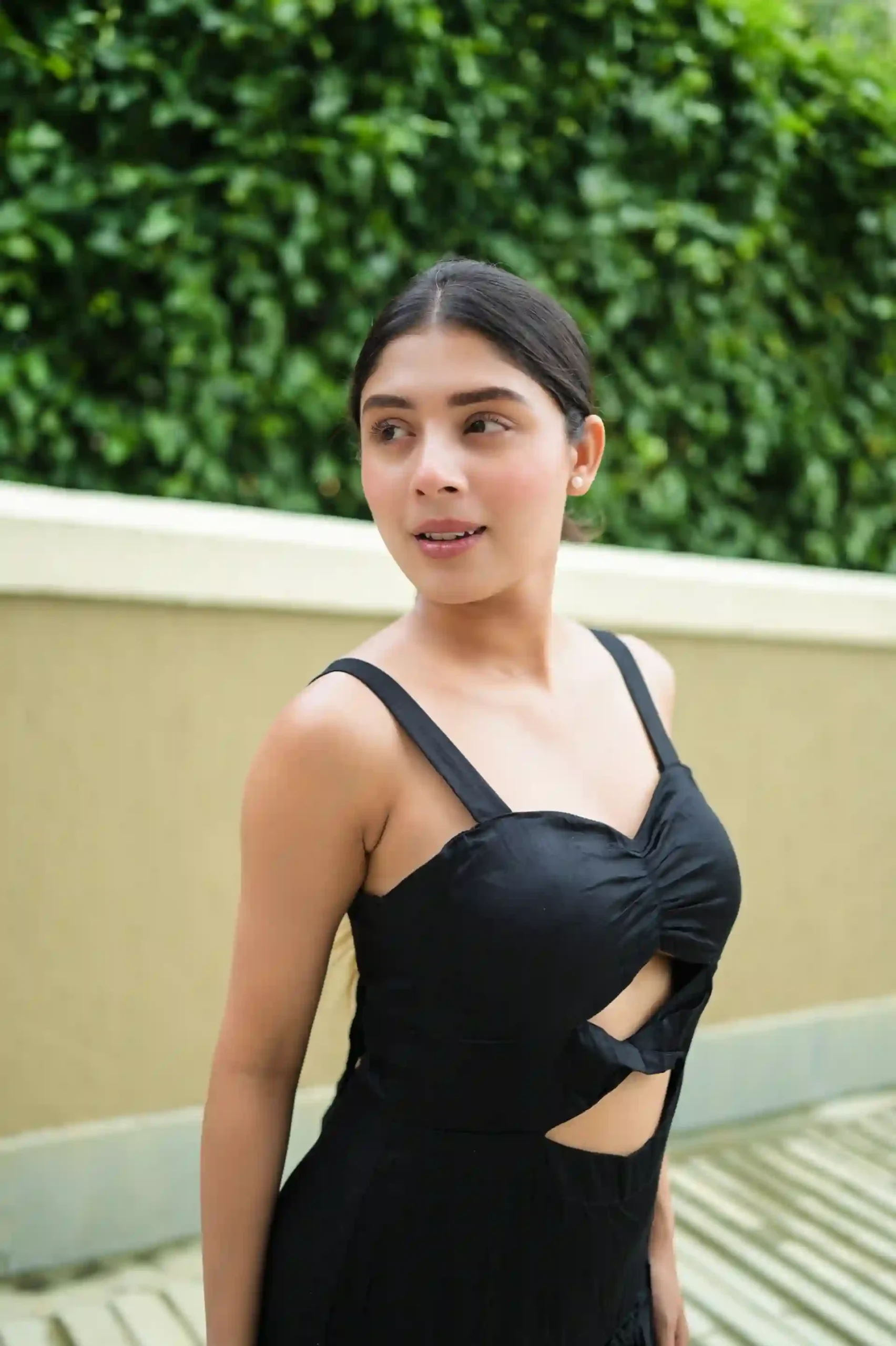 Black Cut-Out Maxi Dress