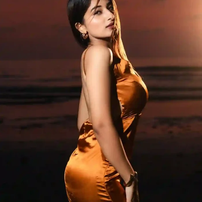 Copper Satin Long Dress